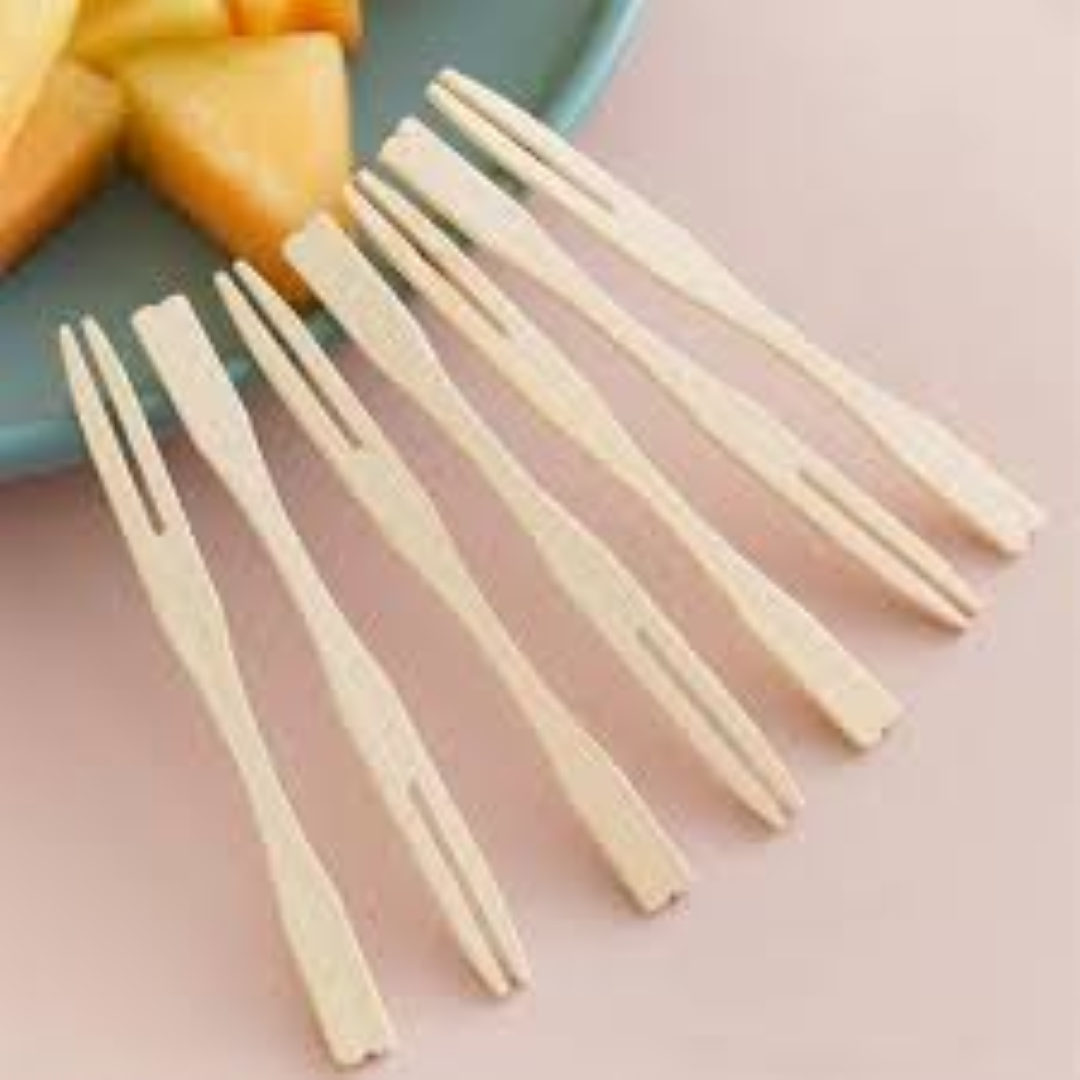 ECSTACY 11CM BAMBOO DESSERTS FORKS 25S